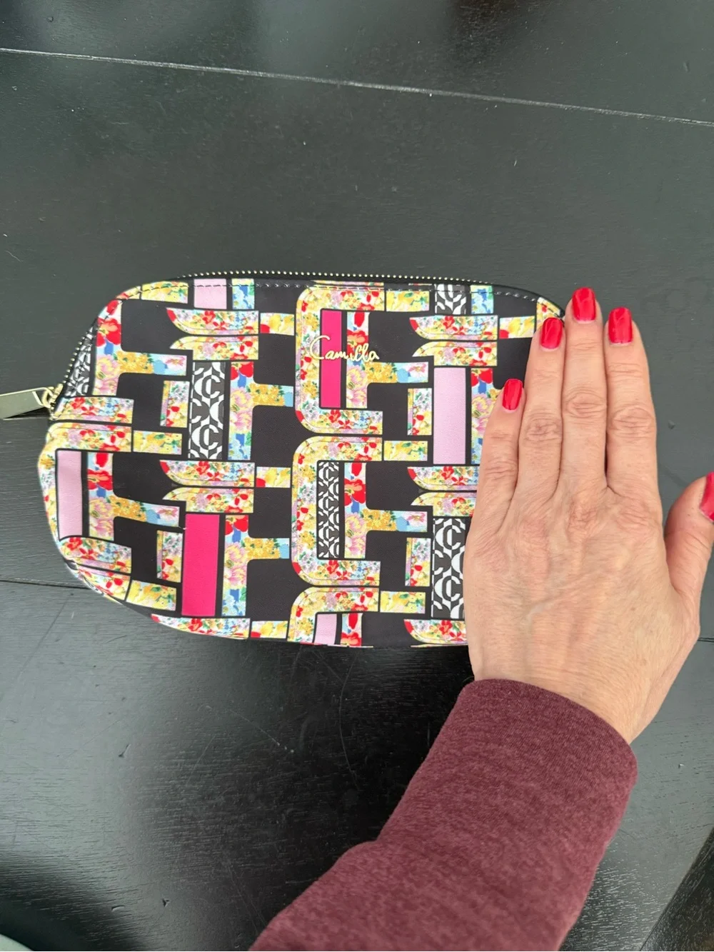 Camilla Multicolor Patterned Cosmetic Pouch